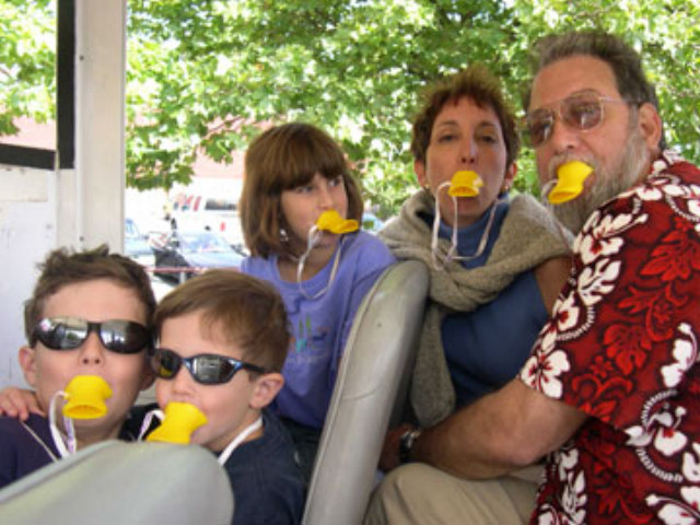 Rick Joan and Kids on Duck with Bills.jpg - 107436 Bytes